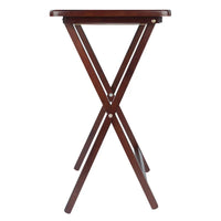 Ensemble de 4 tables d'appoint pliantes en noyer antique riche de 65,4 cm