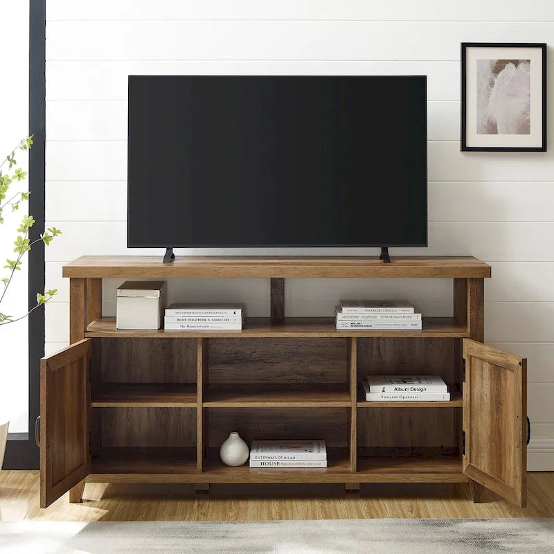 Meuble TV haut Middlebrook 58 pouces à portes rainurées