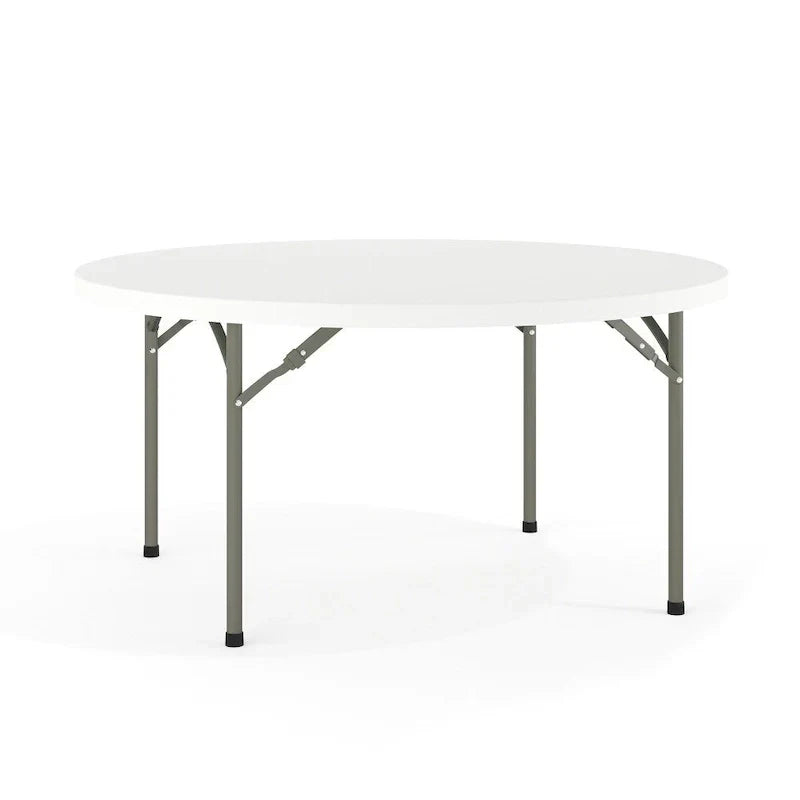 Table d'événement pliante ronde en plastique de 5 pieds avec surface épaisse 2