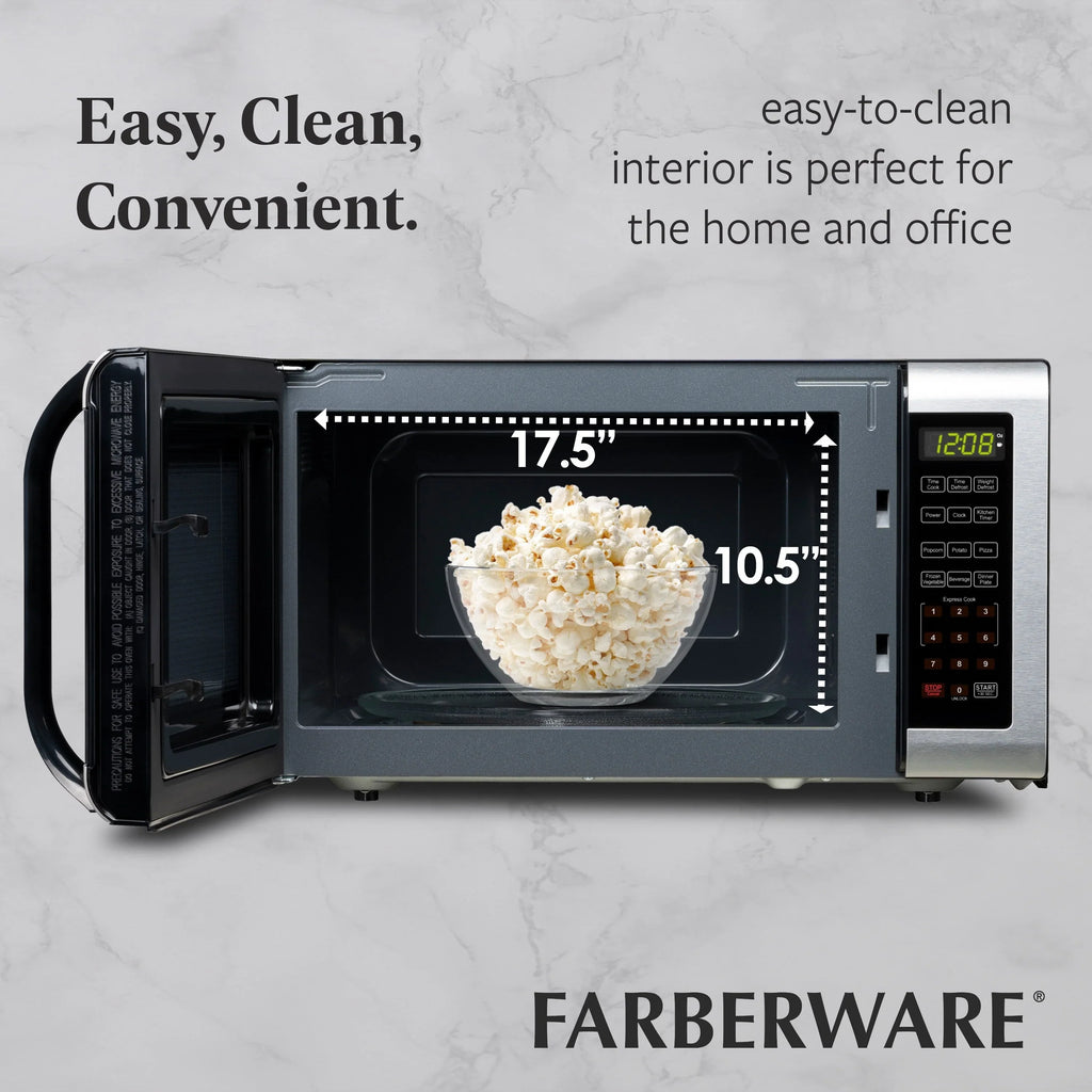 Farberware Four micro-ondes 1.6 pi³, acier inoxydable brossé