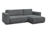 CHELSEA Canapé d'angle réversible Compressé - Gris foncé