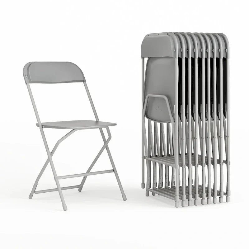 Chaise pliante en plastique - lot de 10, capacité 650LB - chaise d'événement