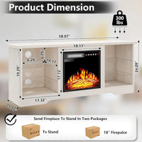 Meuble TV cheminée Bossin 58" avec foyer électrique 18", centre de divertissement moderne pour téléviseurs 65", console TV