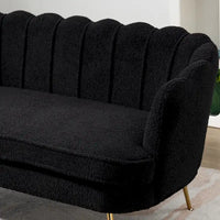 Causeuse rembourrée de style moderne du milieu du siècle, 59 W