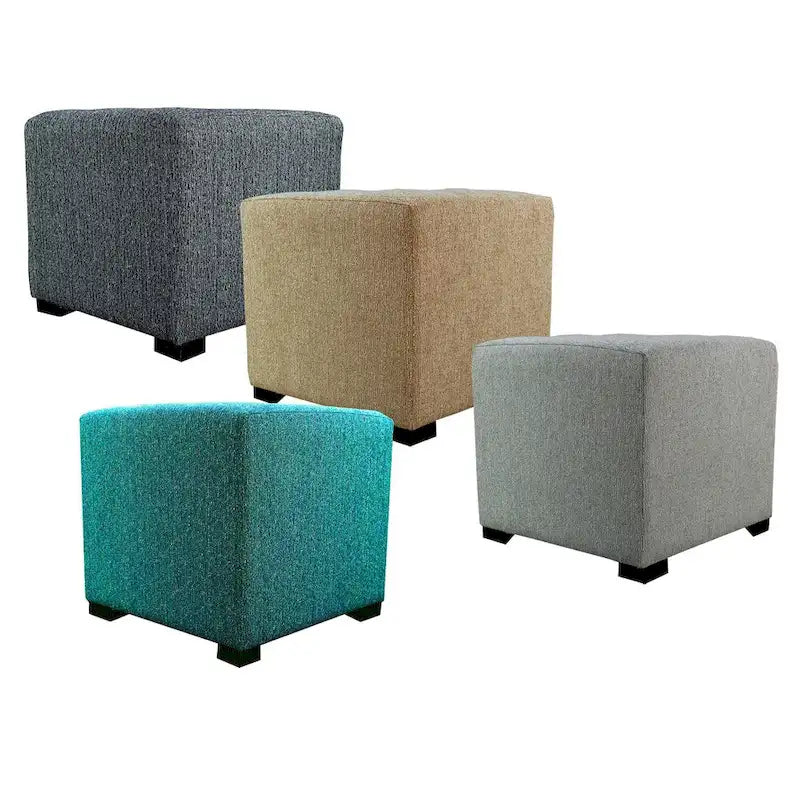 MJL Furniture Text2 Olivia ottoman carré capitonné 4 boutons