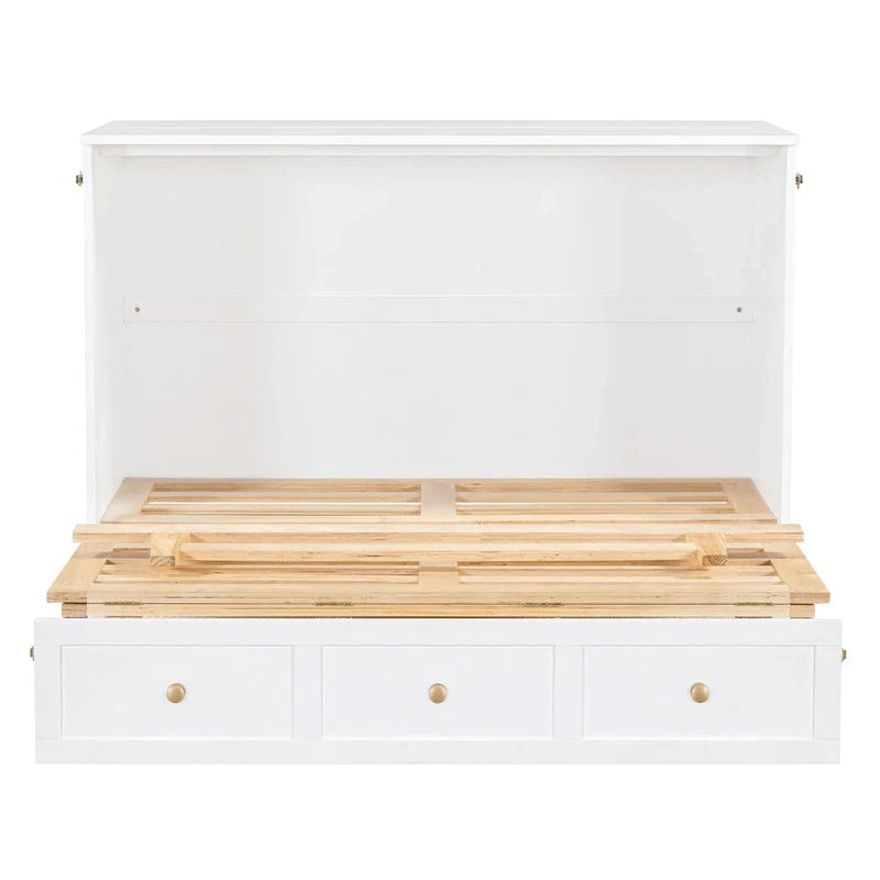 Nestfair Lit escamotable taille Full avec grands tiroirs