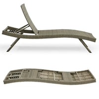 Chaise longue en osier toutes saisons - lot de 2