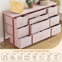 Commode de chambre avec 10 grands tiroirs pour meuble TV long 55 - 55 pouces
