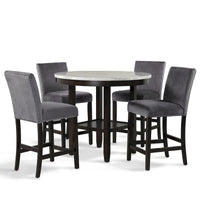 New Classic Furniture Reginald Ensemble de comptoir rond 5 pièces