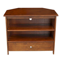 Meuble TV d'angle en bois massif de style Mission