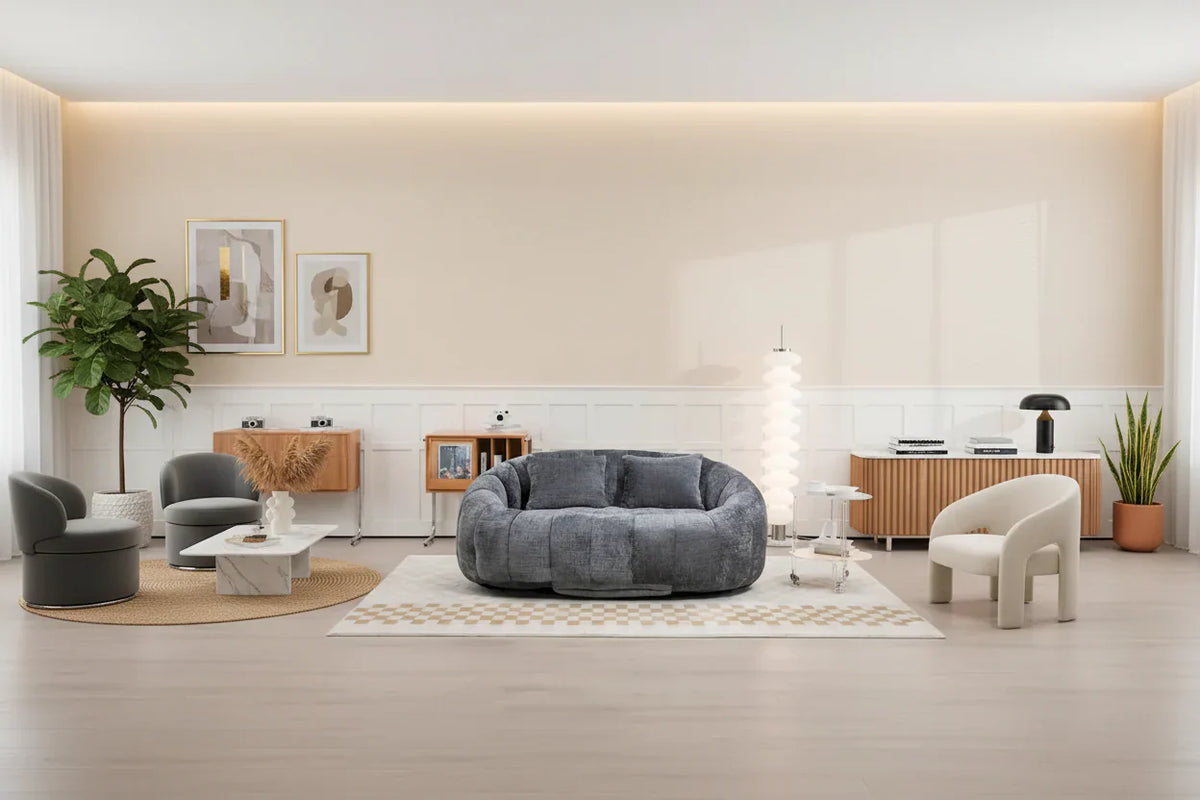Pouf poire pour adultes - Canapé moelleux multicolore