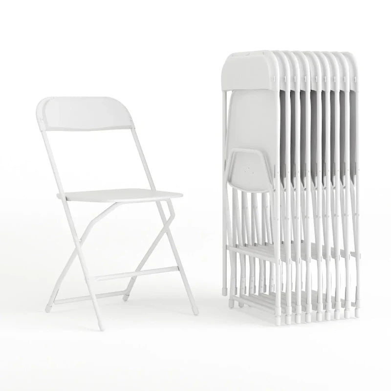 Chaise pliante en plastique - lot de 10, capacité 650LB - chaise d'événement