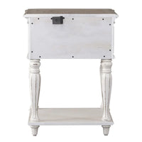 Table de chevet à pieds blancs antiques Magnolia Manor