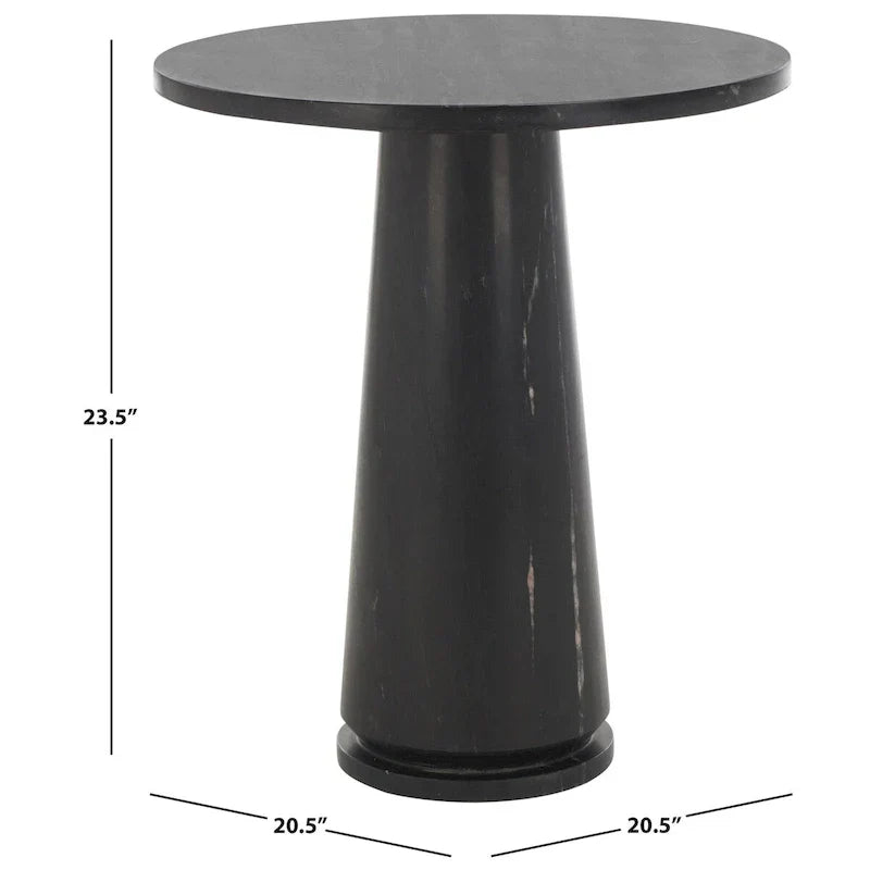 SAFAVIEH Couture Ghicu table d'appoint ronde haute en marbre - 22 po L x 21 po P x 24 po H - 21Lx21Px24H