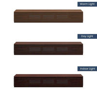 Meuble TV minimaliste avec tiroirsConsole multimédia en bois massif avec placards, porte abattante, placage noyer, entièrement assemblé