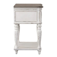 Table de chevet à pieds blancs antiques Magnolia Manor