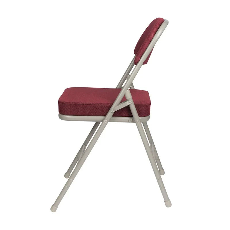 Hampden Furnishings Bernadine Collection Chaise pliante rembourrée de luxe en tissu, lot de 2