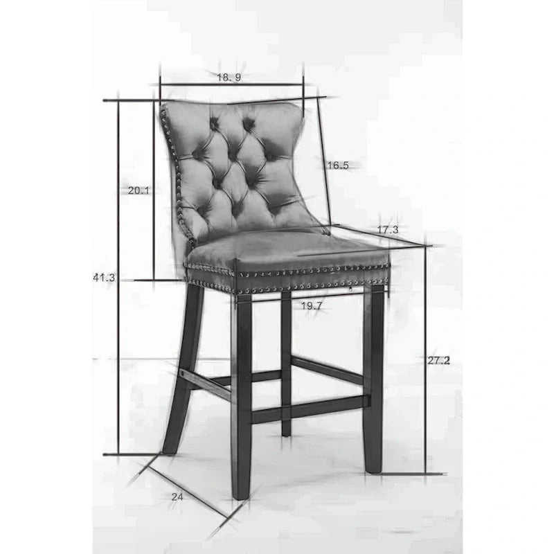 Chaises de bar style loisir, lot de 2