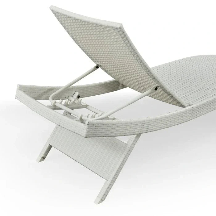 Chaise longue en osier toutes saisons - lot de 2