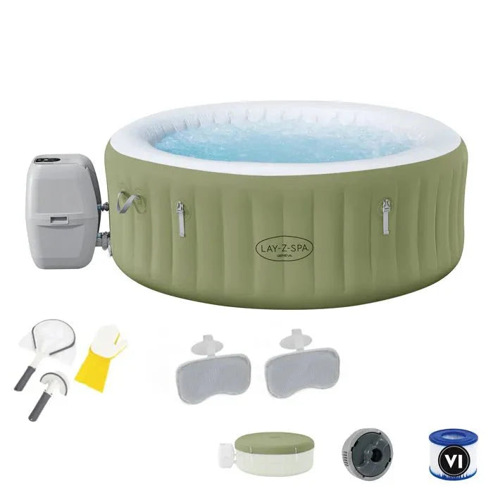 KIT TOUT INCLUS BESTWAY : spa gonflable rond 4 places et accessoires